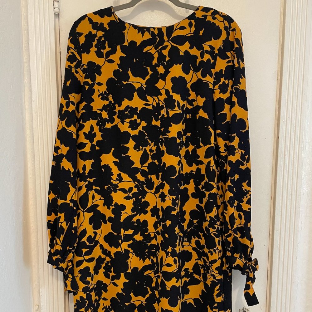 Yellow and Black Blouse Dress